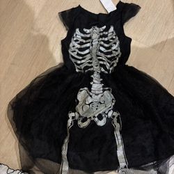Skeleton Dress Size 4t Halloween Costume