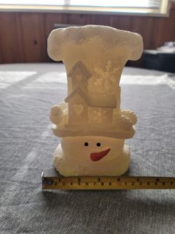 New Lit Snowman w/box 