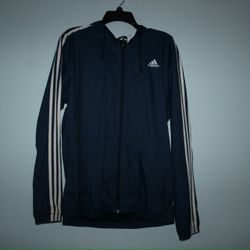 Blue Adidas Windbreaker Size Medium