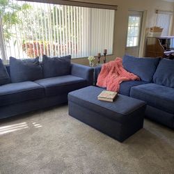 Sofa Loveseat Ottoman With Storage