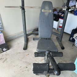 Weight Bench With 185lb Weight