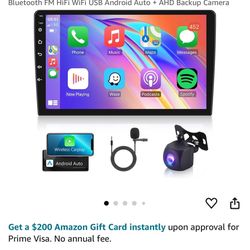 2G 32G Android Car Stereo Double Din with Wireless Apple Carplay, Rimoody 9 Inch Touch Screen Car Radio 2 Din with GPS Navigation Bluetooth FM HiFi Wi