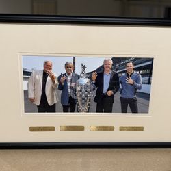 570 Indy 500 4-Time Winners Display with Flag "THE CLUB"