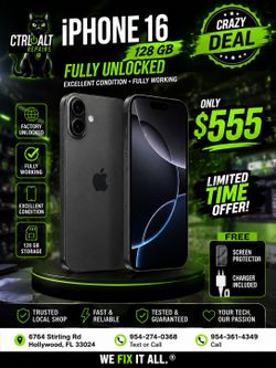 📱 iPhone 16 - 128GB ✅ Factory Unlocked ✅💲 ONLY $555
