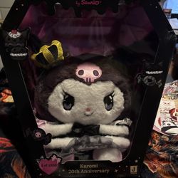 2025 SDCC Kuromi 20th Anniversary Hello Kitty 12" Plush LE 1000 Jazwares