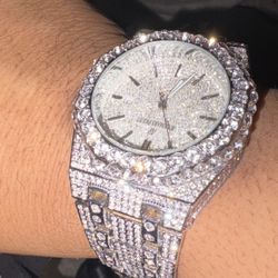 Iced Out AP Watch – Moissanite Stones – Stainless Steel