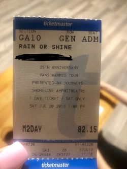 Vans Warped Tour tickets