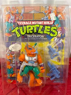 Vintage TMNT Triceraton MOC W/Protector