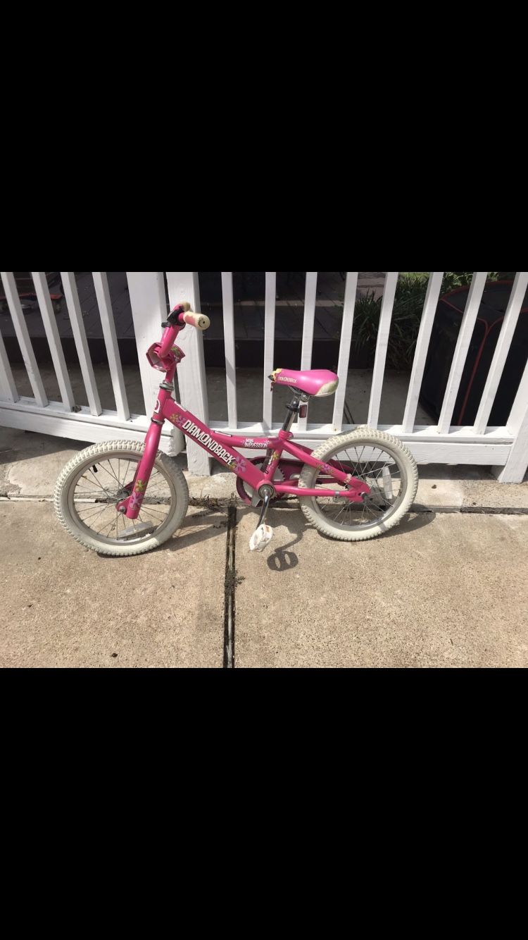 Girls pink bike