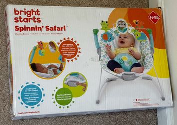 Vibrating baby bouncer seat in box