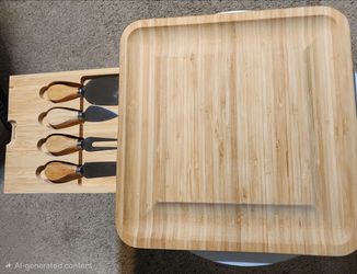 Bamboo cheese board set