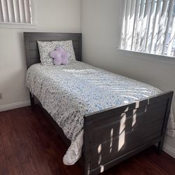 Living Spaces Twin Bed/Mattress/Dresser