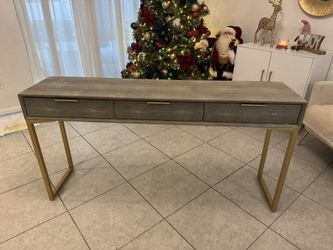 Grey And Gold Console Table