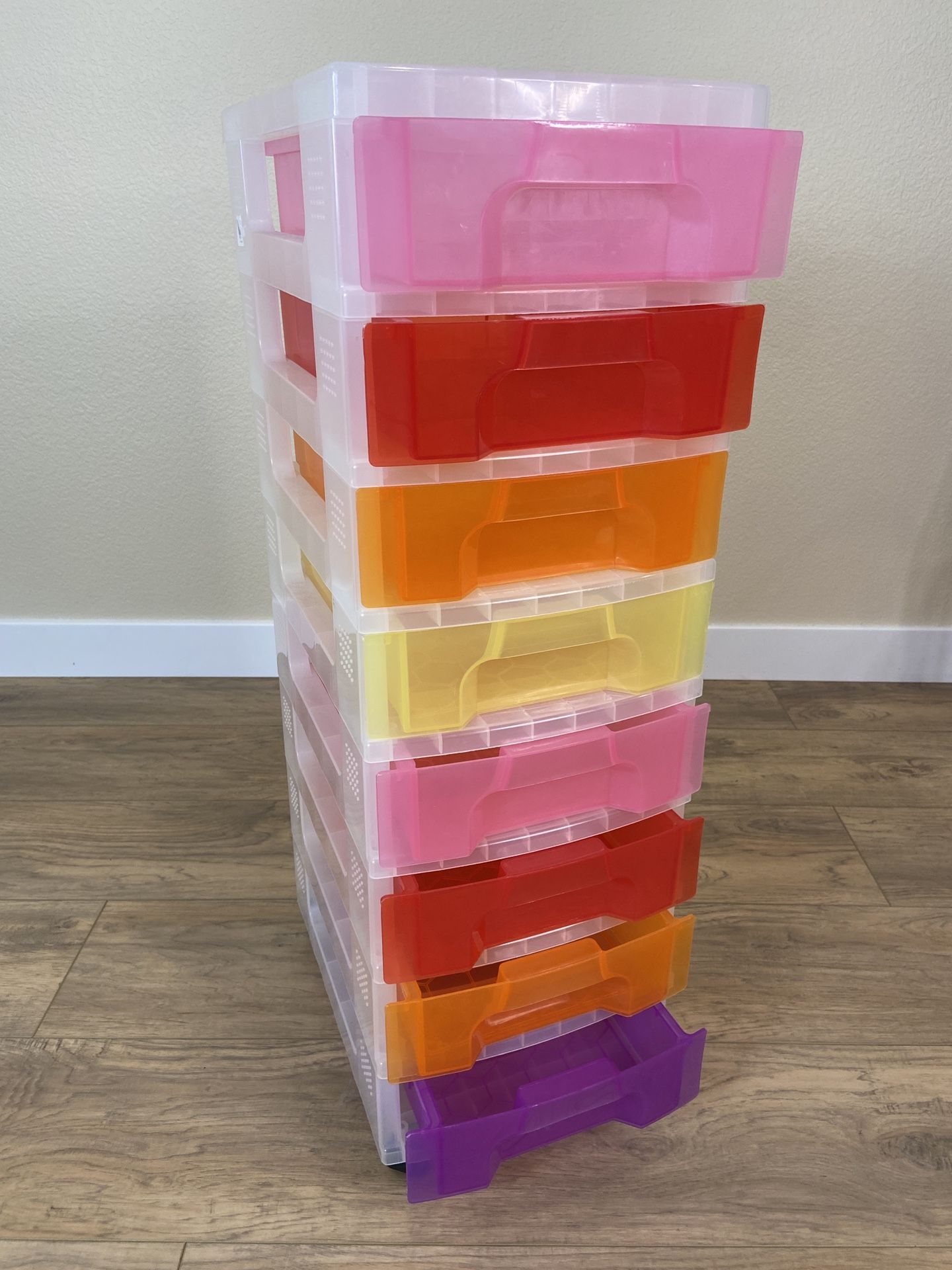 Rainbow Plastic 8-Drawer Storage Tower