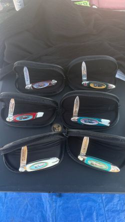 Franklin Mint classic car collector pocket knives.                     Franklin Mint classic car collector pocket knives.
