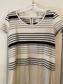 Anthropologie Deletta Tunic striped top hi-low Small Thumbnail