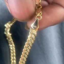 “14k PLATED GOLD”BRACELET AND NECKLACE 