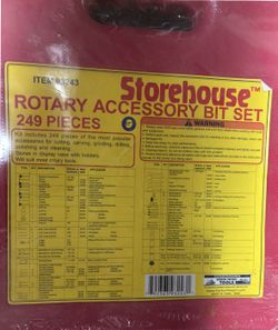 Storehouse Rotary Accessory Bit Set. 249 Pieces.