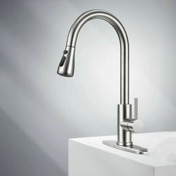 Kitchen Faucet with Pull Down Sprayer  GoldAnd Nickel K3