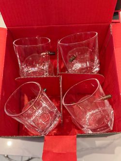 Set of 8 10 oz Bullet Whiskey Glasses