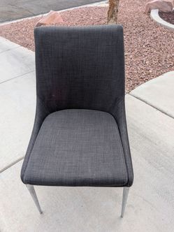Gray upholstered chair