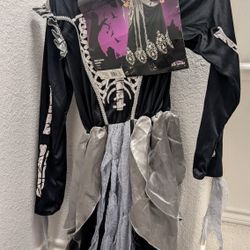 Skeleton Queen Girls Costume: XL (14-16)