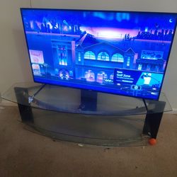 Glass entertainment center