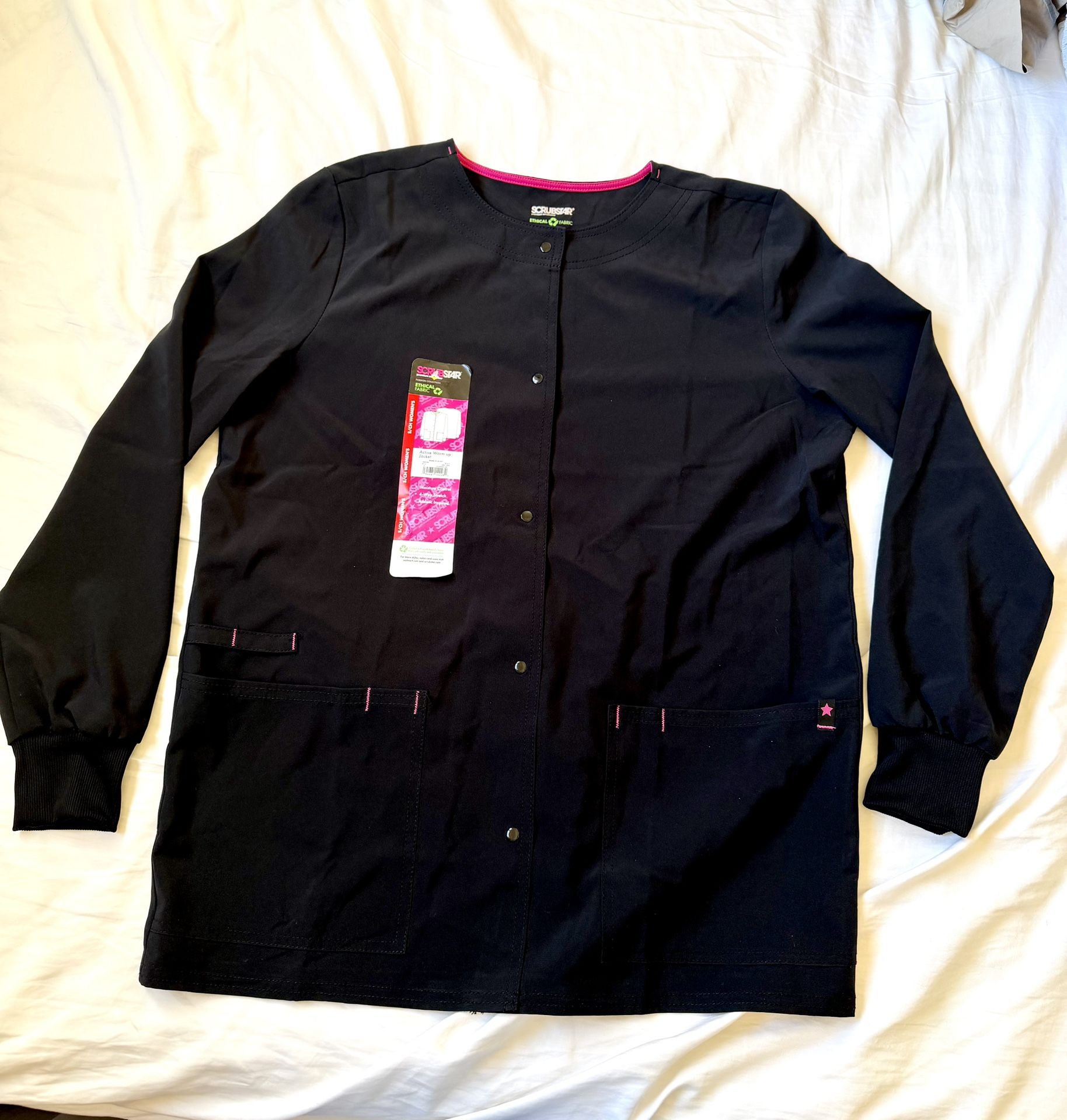 Scrubstar Ethical Fabric Active Warm up Scrub Jacket - Women’s size small