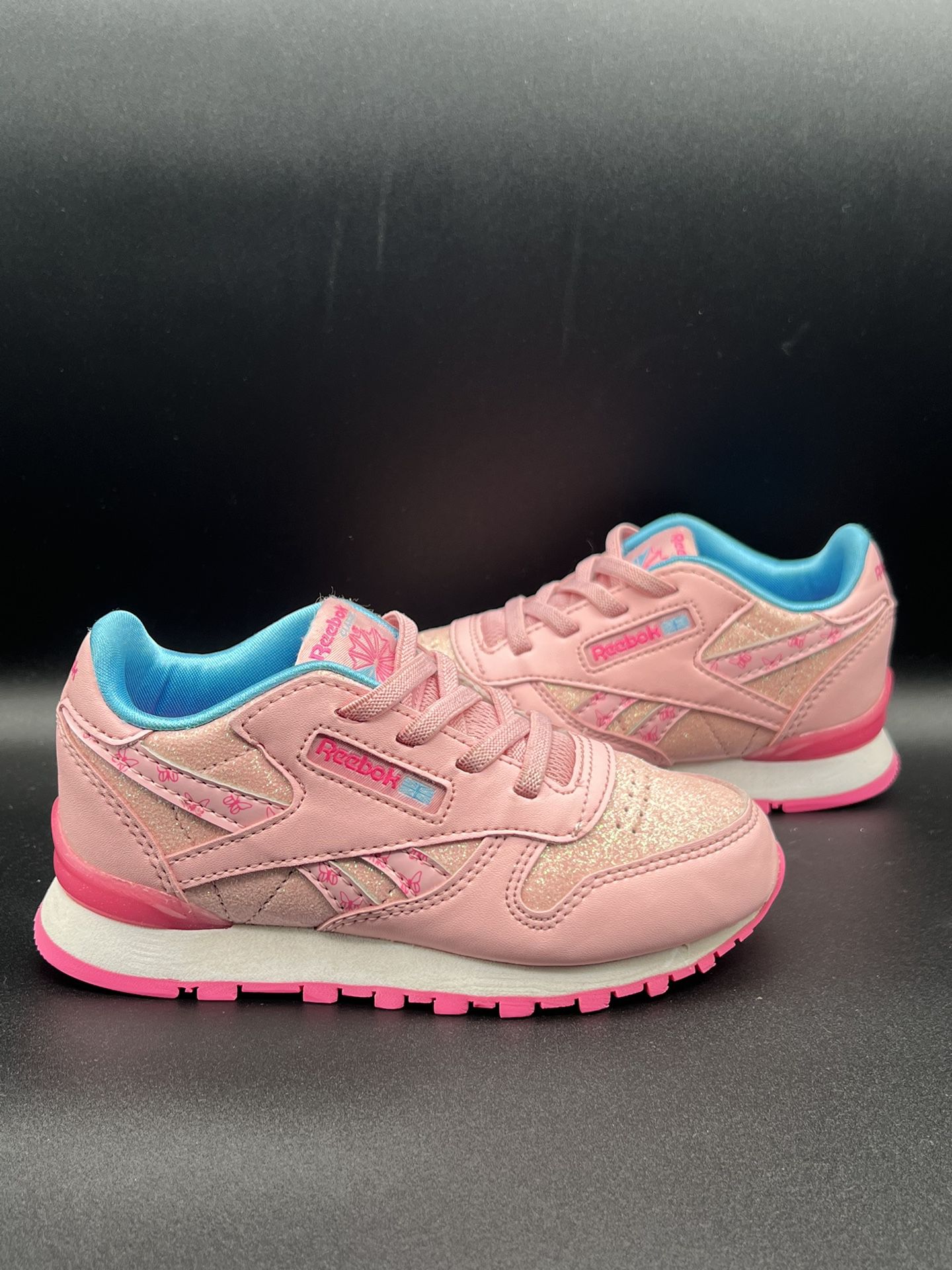 Reebok Classic Leather Step N Flash Butterfly Glitter - Kids Toddler Size 10 (HR0656)