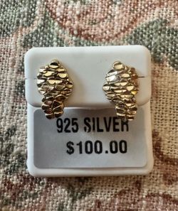 925 silver nugget earrings