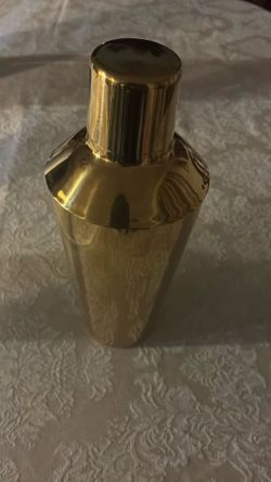 Gold Tone Cocktail Shaker 