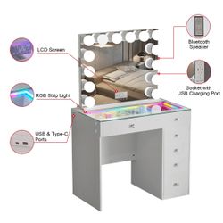 Beautiful Vanity Available In 3 Colors Take It Home Today $0 Initial Payment Read Description