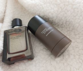Hermès refillable empty 50ml perfume bottle and deodorant barely used