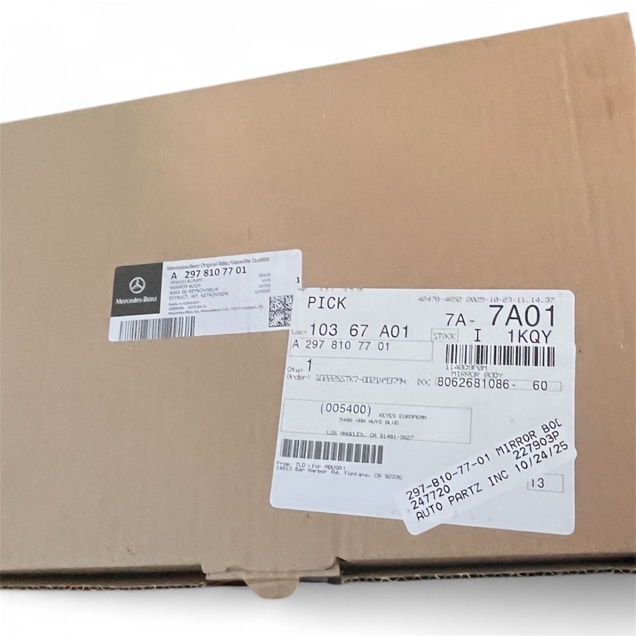 🚘 Brand-New OEM Mercedes-Benz EQS Left Exterior Mirror (297-810-77-01) — 2020–2025