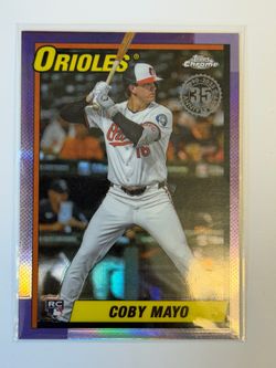 2025 Coby Mayo Topps Chrome ROOKIE REFRACTOR Purple Baltimore Orioles #90CB-17