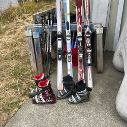 Snow Skis and Boots. 