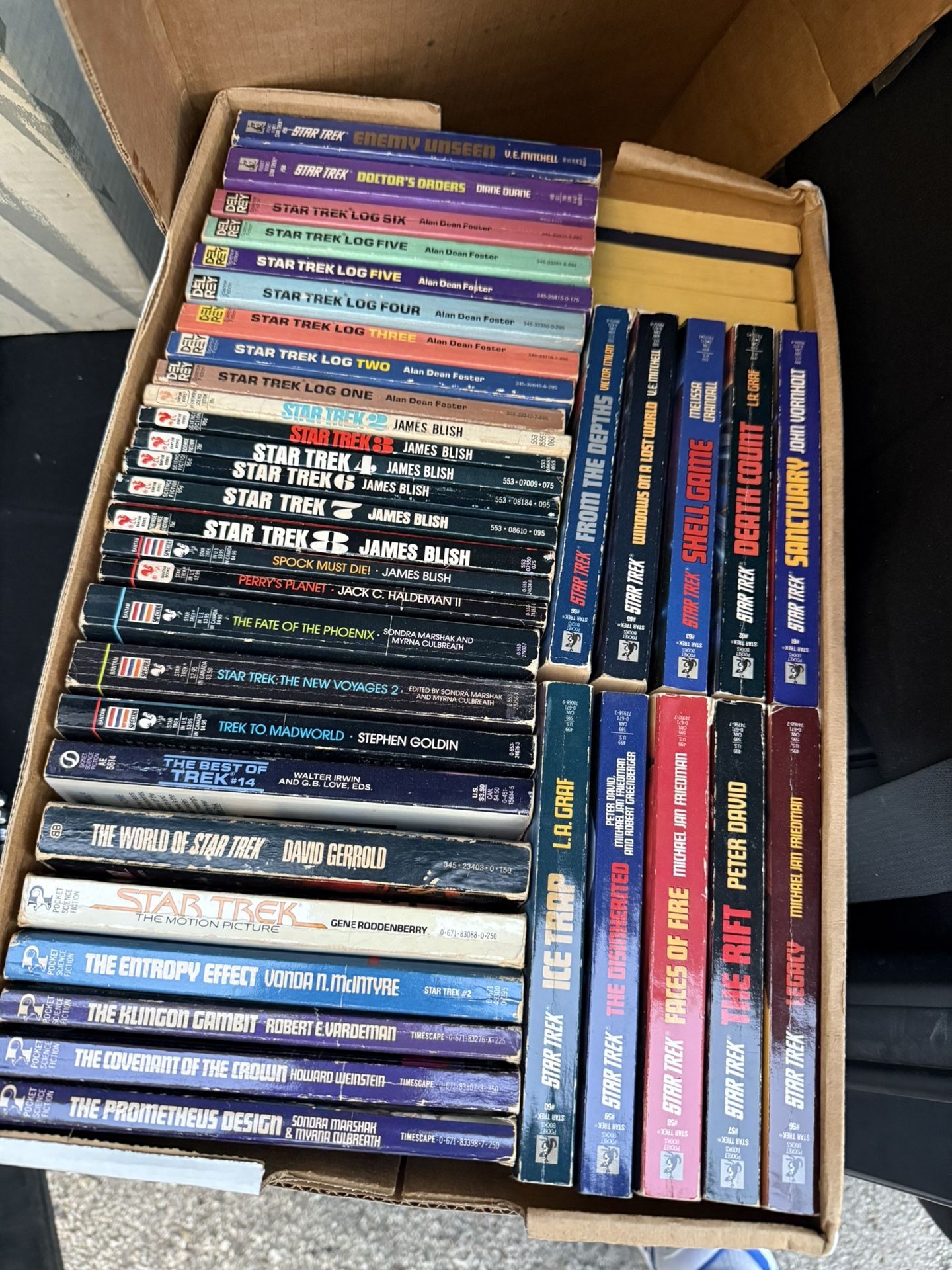 Box Of Star Trek Paperback Books
