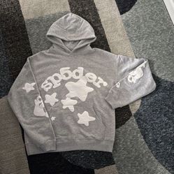 Grey Sp5der Hoodie 