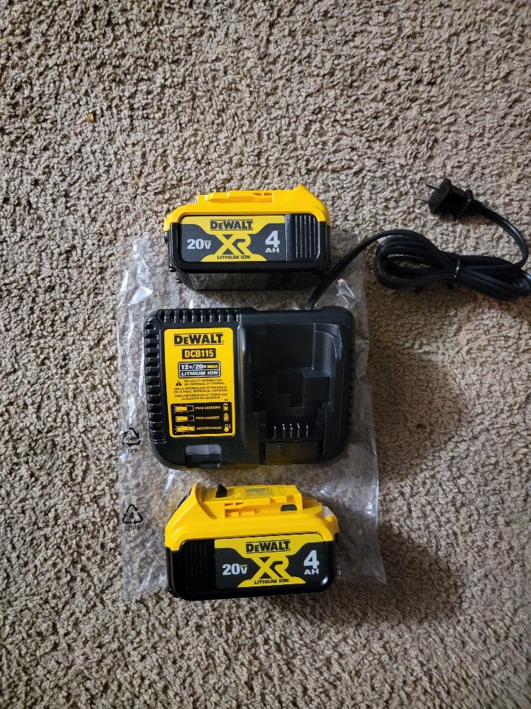 DeWalt XR Batteries And Charger