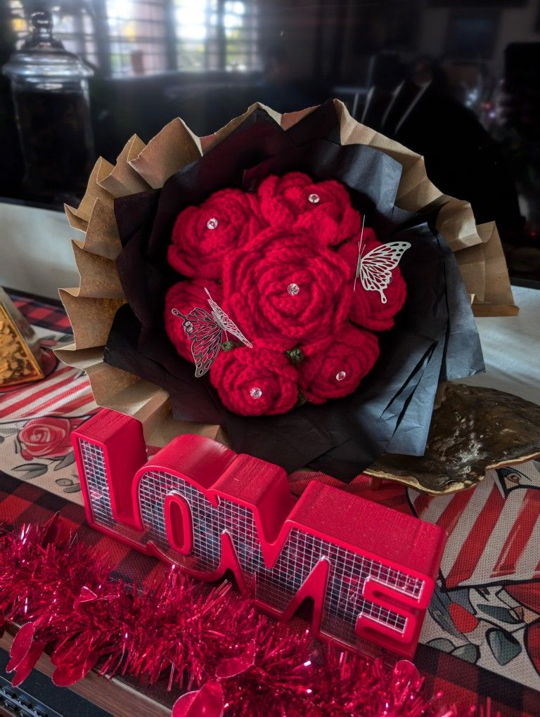 Handmade Crochet Flower Bouquets