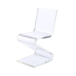Lucite  Clear Z-Base Chair 