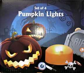 Halloween Pumpkin Lights Set of 4