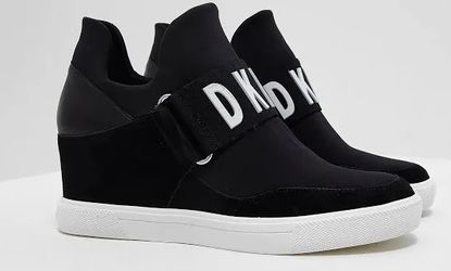 DKNY Cosmos Logo Hidden Wedge Slip On Sneakers