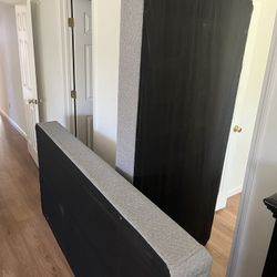 King Box Spring And Metal Frame 