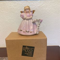 VINTAGE Russ Berrie “Just For You Angel” Age 7 Blonde Girl Collectible Figurine