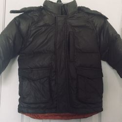 Excellent Condition Gap youth Snow Boardi G Parkaw/ Zippered Hood, Xsmall (4-5) , Forest Green ,quilted