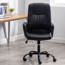 Executive Office Chair – Black Faux Leather Conference Desk Chair, Halloween Party