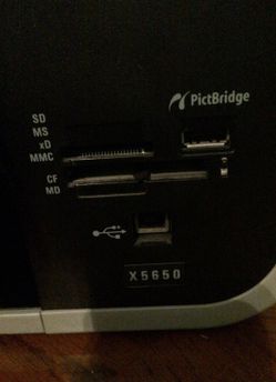 Lexmark x5650 printer no ink cartridges