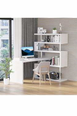 White Loft Style Desk