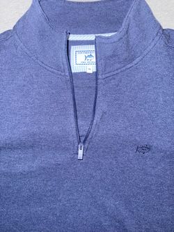Southern Tide Mens XL Blue Skipjack 1/4 Zip Pullover Coastal Preppy Sweater
